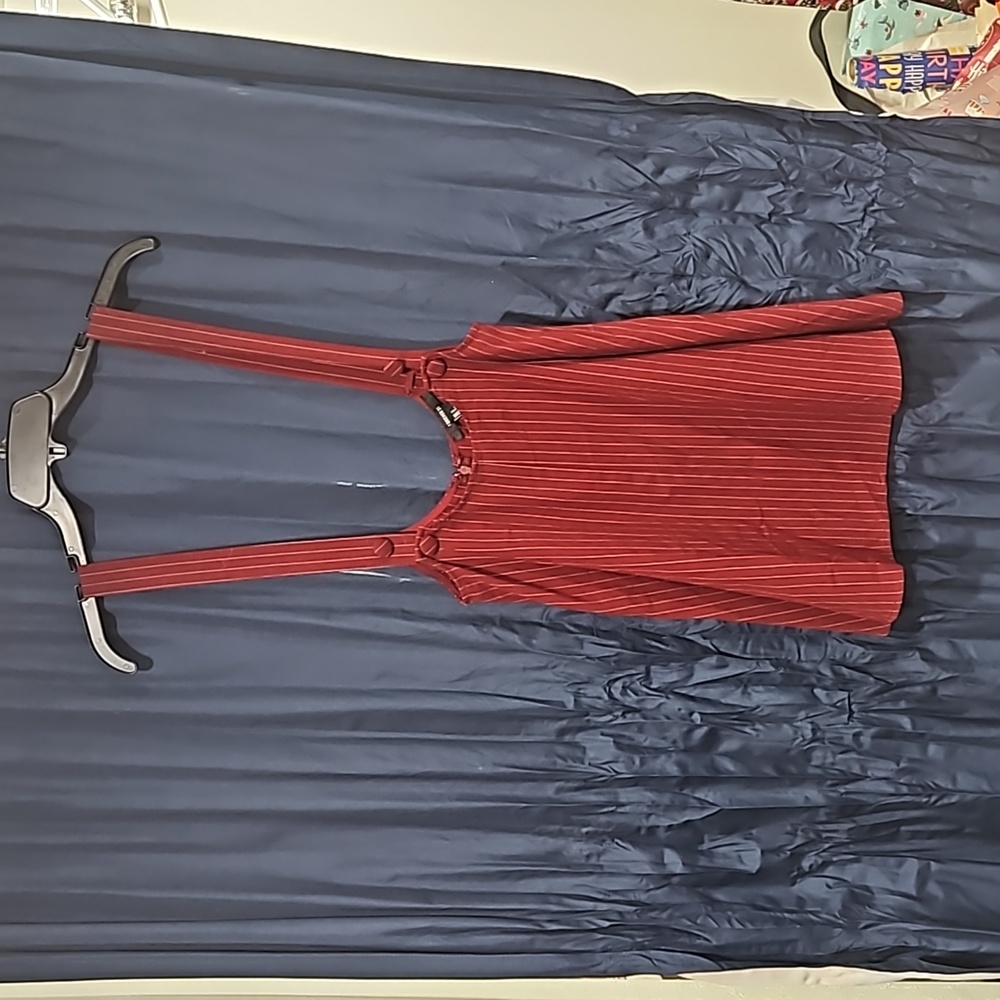 Maroon Pin-Striped Skirt